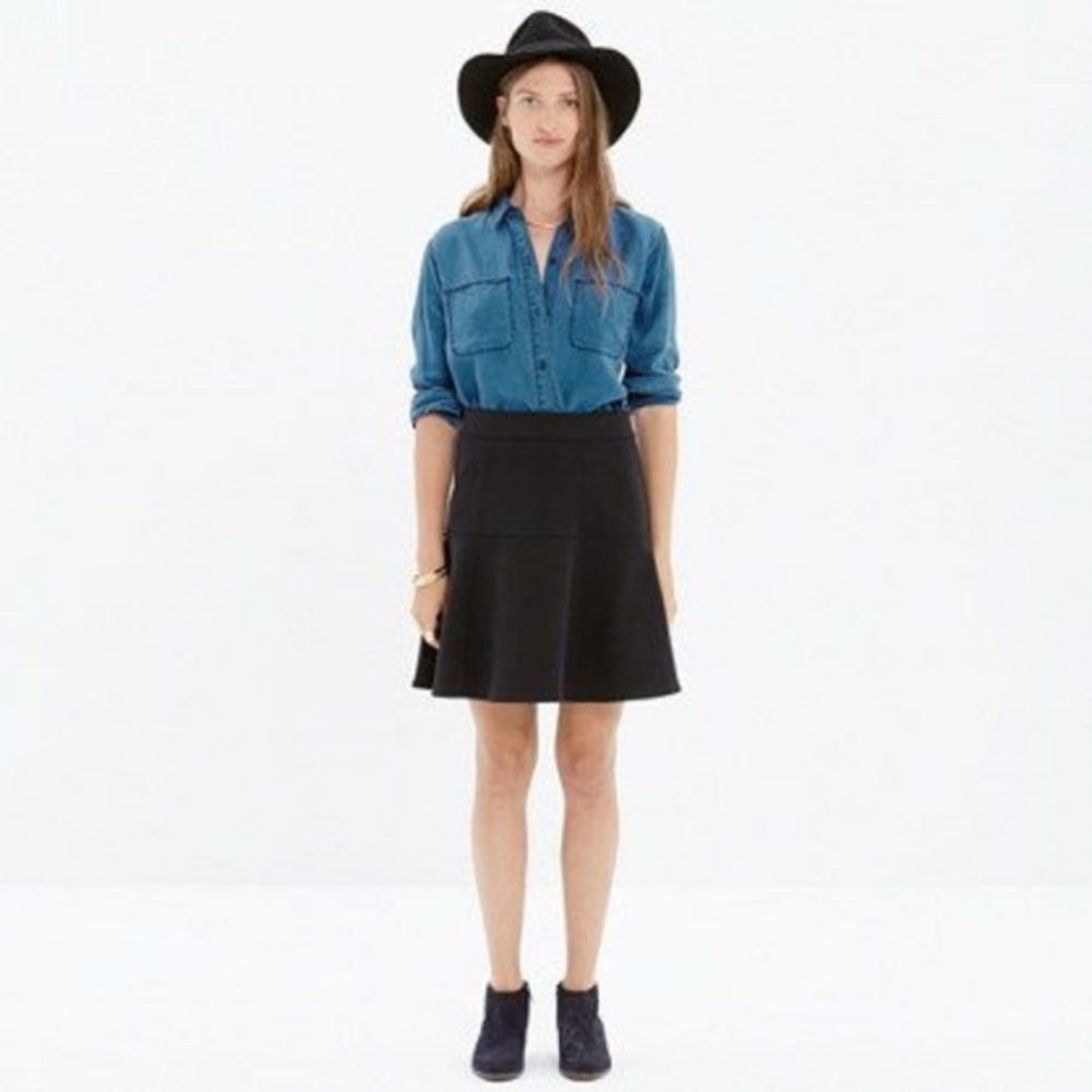 Madewell Black Wavelength Skirt - Size 8
